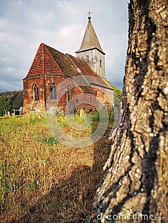 Old Village Church Editorial Stock Photo